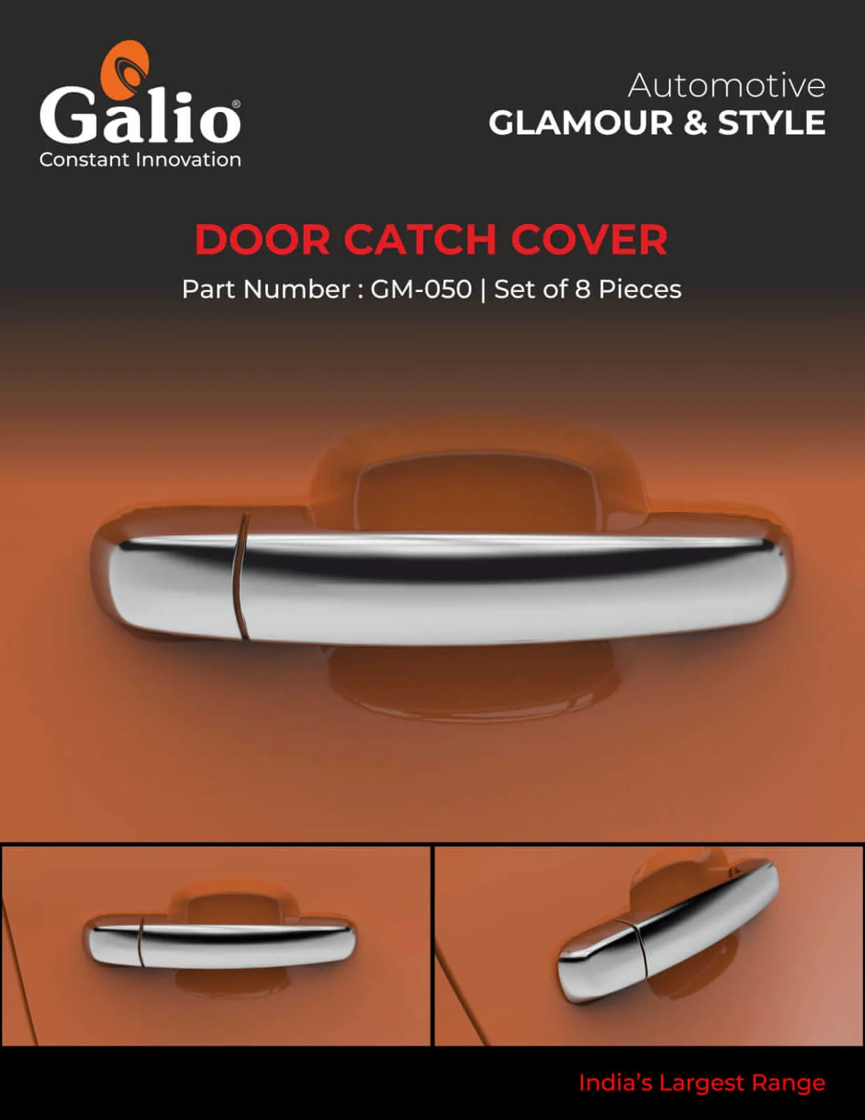 Galio Door Handle Cover For Maruti Suzuki Swift (2011 TO 2017)(Set of 9 pcs.)