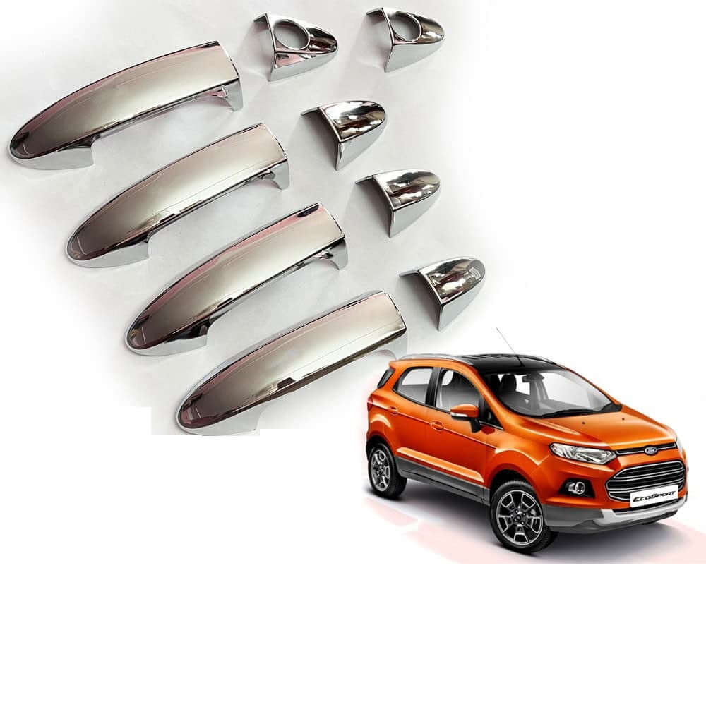 Galio Chrome Finish Door Handle Cover For Ford Eco Sports 2012 Onwards