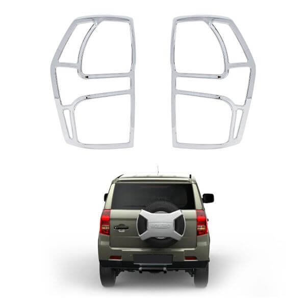 Galio Chrome Tail Lamp Garnish Cover Compatible For Mahindra Bolero Neo (2021 onwards) (Set of 2 pcs.)