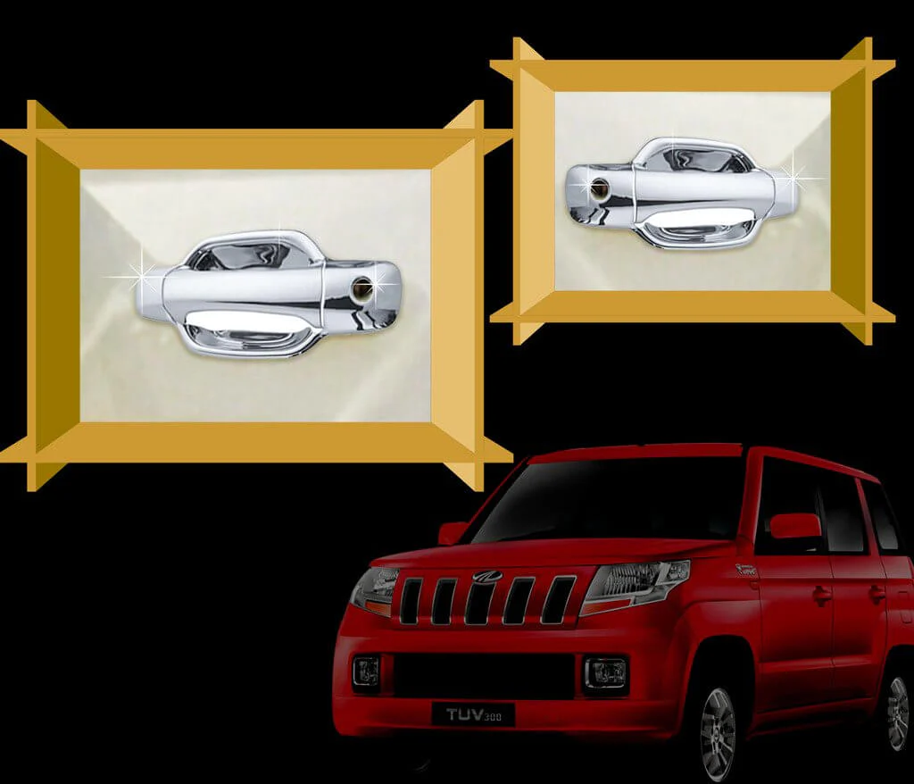 Galio Chrome Door Handle Cover For Mahindra TUV 300 (2015 onwards)(10 pcs.)
