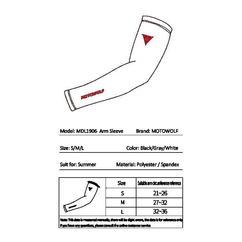 Motowolf Arm Sleeves (Black)