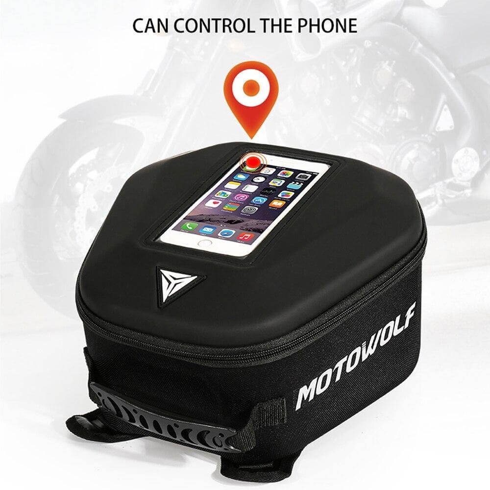 Motowolf Motorcycle Tank Bag Black