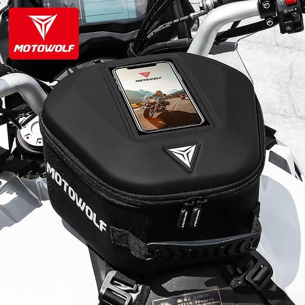 Motowolf Motorcycle Tank Bag Black