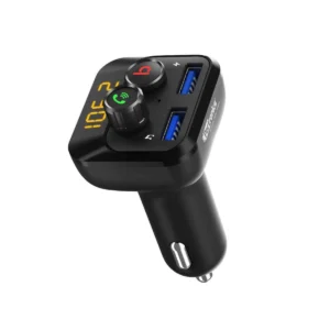 Portronics Auto 10 Bluetooth & USB Car Charging Adapter (Black)