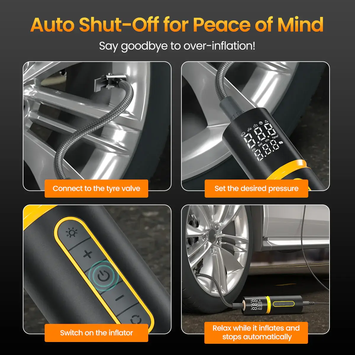 Portronics Vayu 5.0 Lite Portable Tyre Inflator
