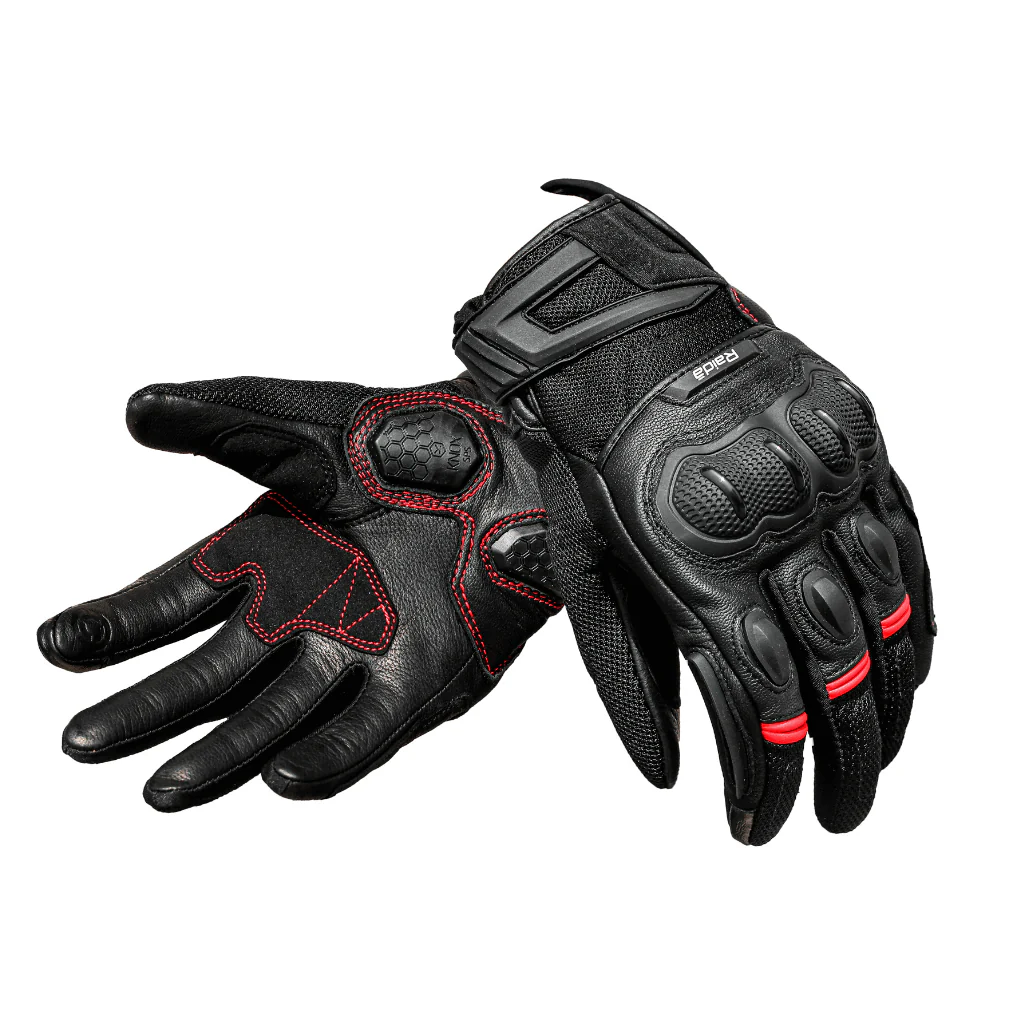 Raida AirWave Motorcycle Gloves (Red)