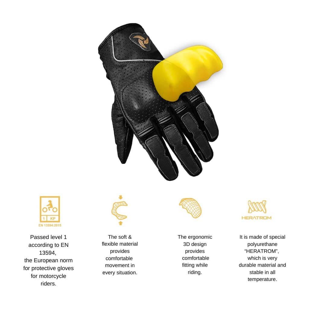 Raida CruisePro II Motorcycle Gloves (Black)