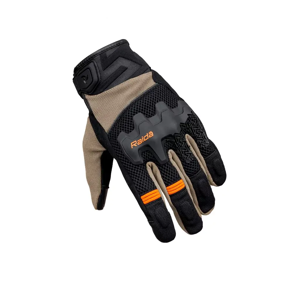 Raida Drift Motorcycle Gloves (Khaki Orange)
