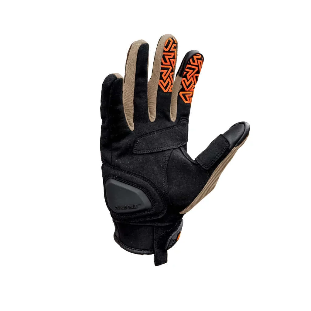 Raida Drift Motorcycle Gloves (Khaki Orange)