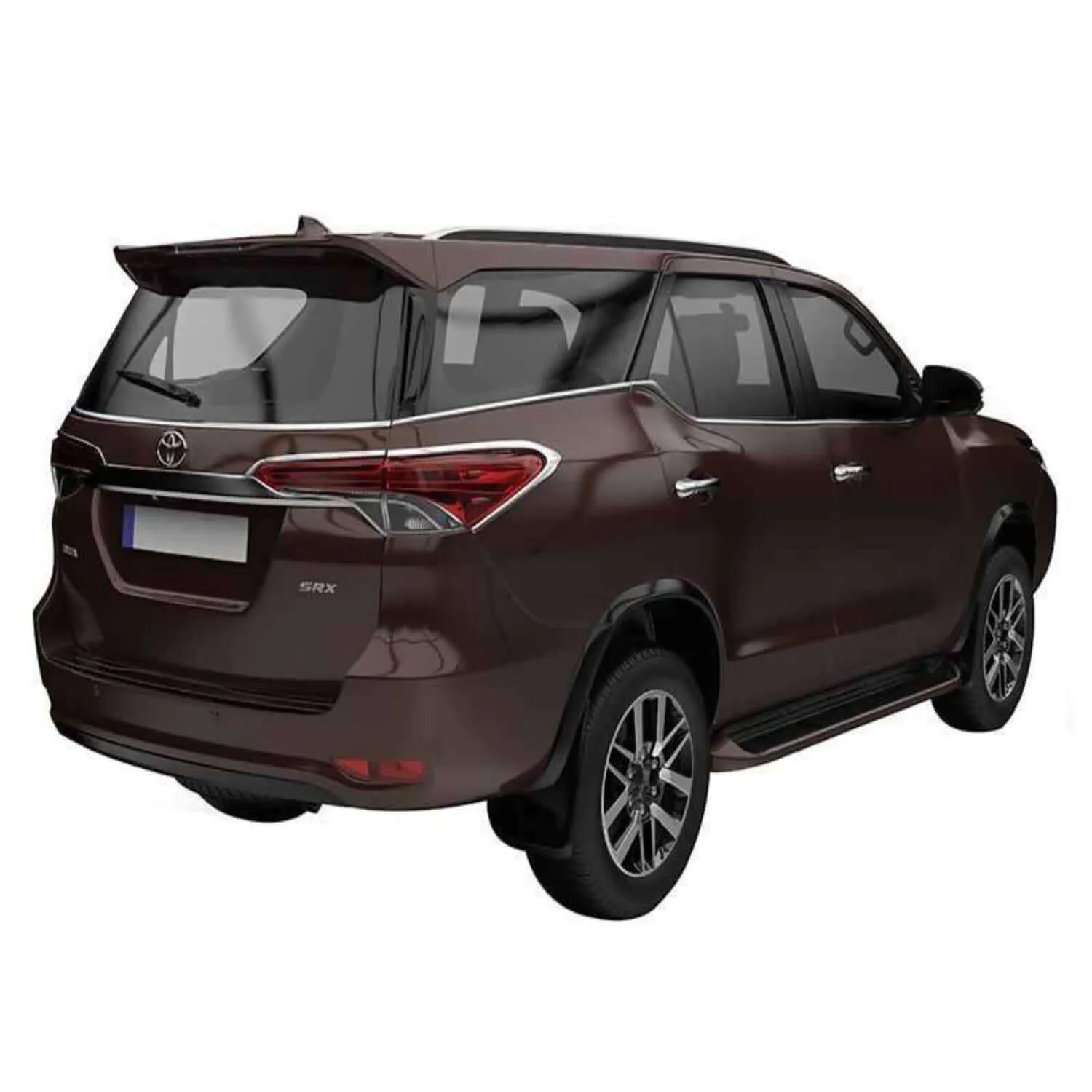 Galio Chrome Finish Tail Lamp Garnish Cover For Toyota Fortuner(2016 onwards)