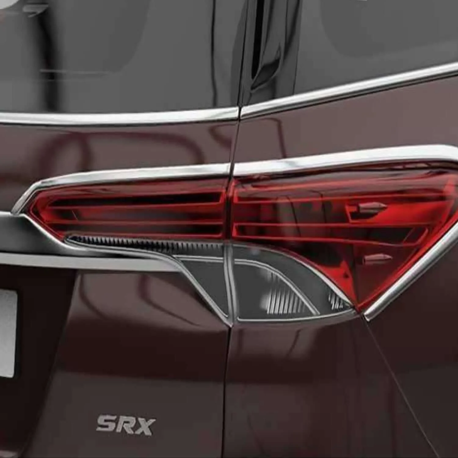 Galio Chrome Finish Tail Lamp Garnish Cover For Toyota Fortuner(2016 onwards)