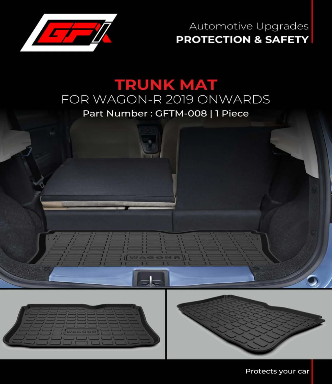 GFX Car Trunk/Boot Mat For Maruti Suzuki Wagon R (2019 Onwards)