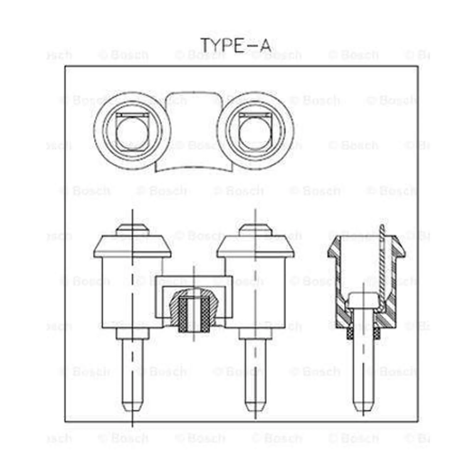 Bosch FC4 0986320191 Universal Horn (12V, 335/420 Hz, 105-118 dB) (Set of 2 Pcs.)