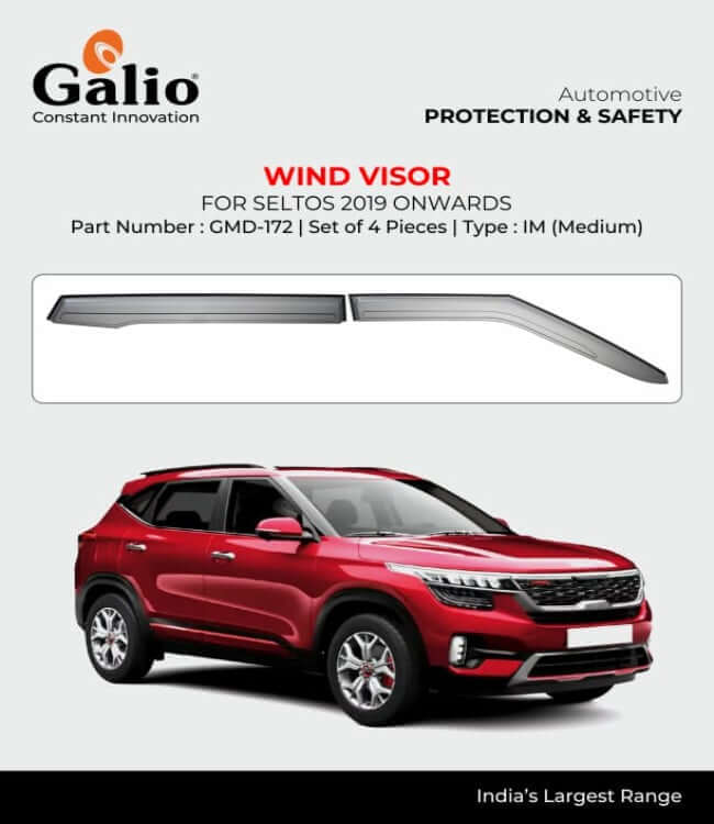 Galio Door Visor Window Deflector For Kia Seltos (2019 Onwards)