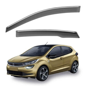 Galio Car Door Visor With Silver Line For Tata Altroz (2020 Onwards) (Set of 4 pcs)