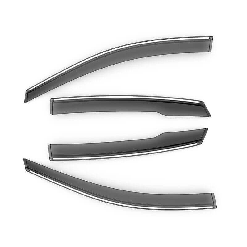 Galio Car Door Visor With Silver Line For Tata Altroz (2020 Onwards) (Set of 4 pcs)