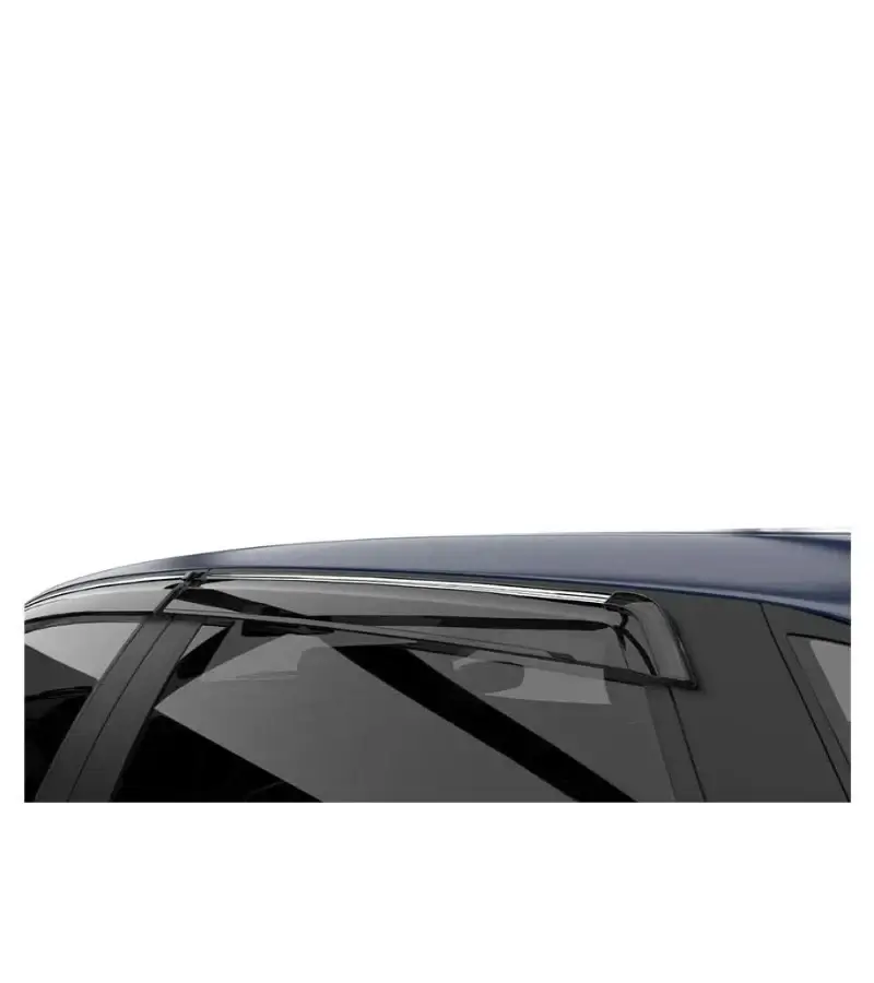 Galio Car Door Wind Visor with Silver Line For Toyota Glanza (2019 onwards)(Set of 4 pcs)