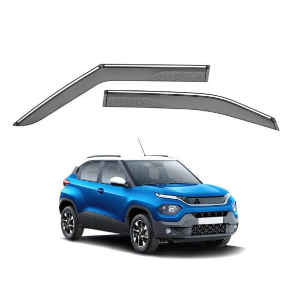 Galio Car Door Wind Visor with Silver Line For Tata Punch 2021 Onwards