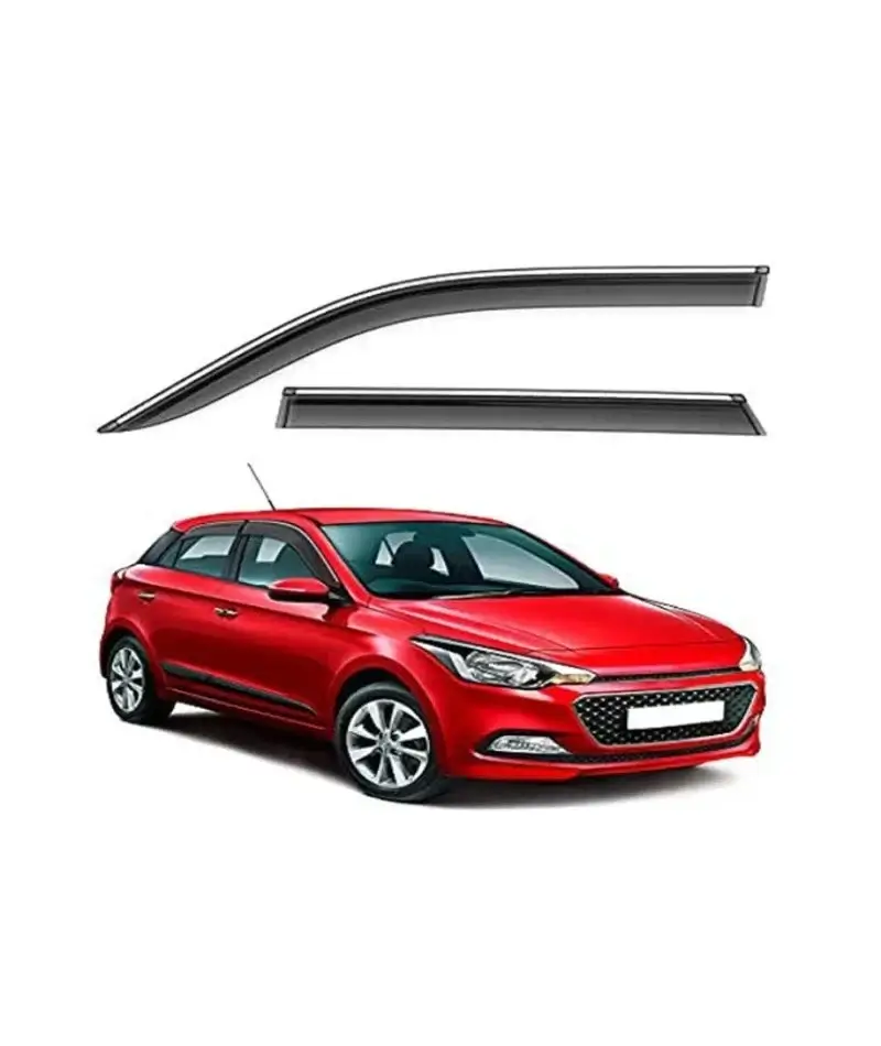 Galio Door Visor with Silver Line For Hyundai I-20 Elite (2018 onwards)(Set of 4 Pcs.)