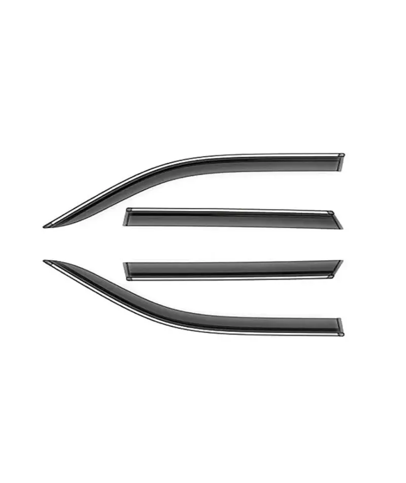 Galio Door Visor with Silver Line For Hyundai I-20 Elite (2018 onwards)(Set of 4 Pcs.)
