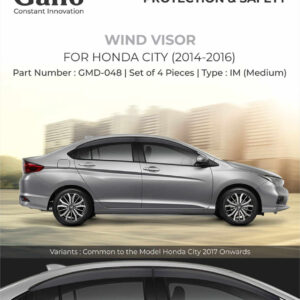 Galio Car Door Wind Visor For Honda City 2014 Onwards