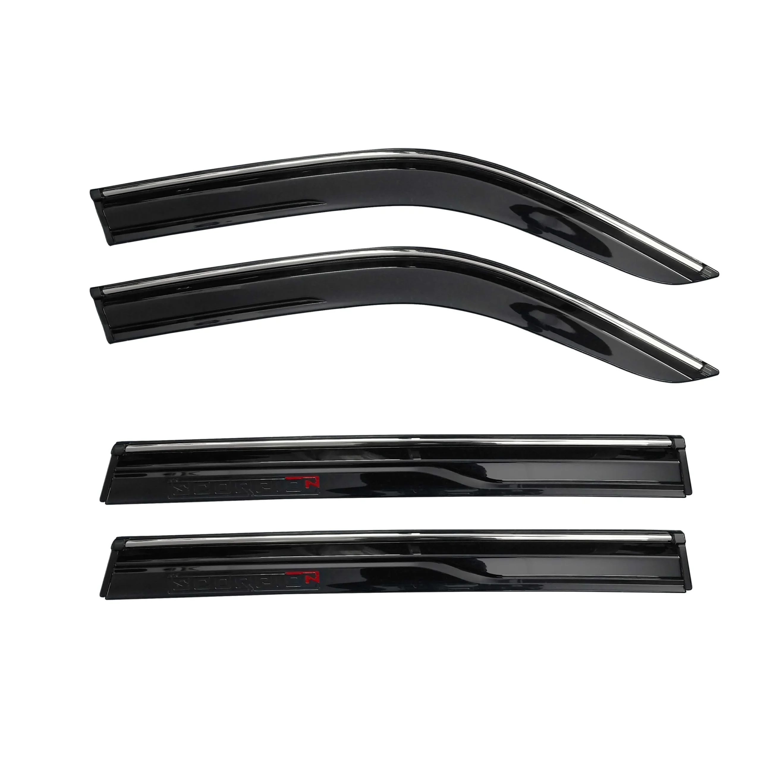 Galio Car Door Wind Visor with Silver Line For Mahindra Scorpio N (2022 Onwards)(4 Pcs)