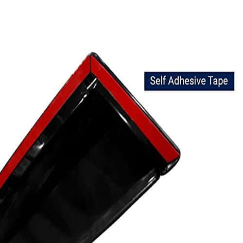 Galio Car Door Visor With Silver Line For Mahindra Thar Roxx (2024 Onwards)(Set of 4 pcs)