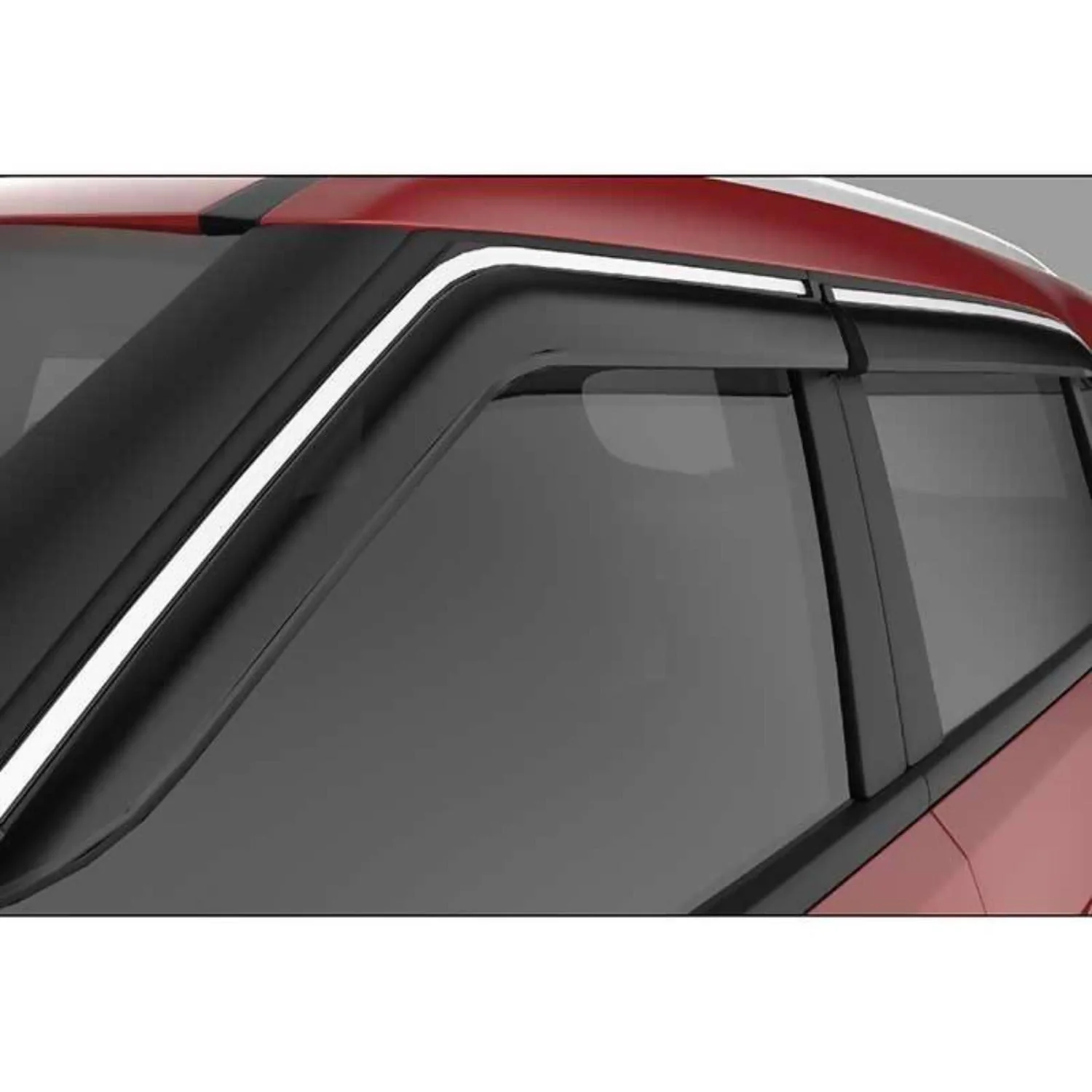 Galio Car Door Wind Visor With Silver Line For Hyundai Creta 2015 To 2026