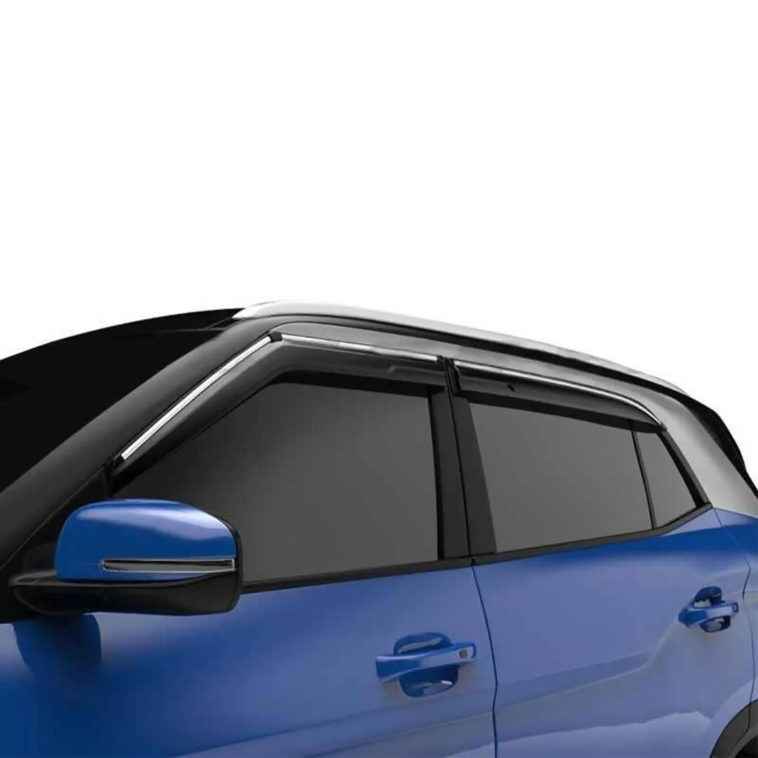 Galio Car Door Wind Visor With Silver Line For Hyundai Creta 2015 To 2026