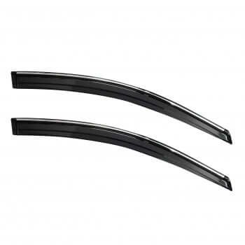 Galio Car Door Wind Visor With Silver Line For Hyundai Verna (2011 To 2023)(Set of 4 pcs.)