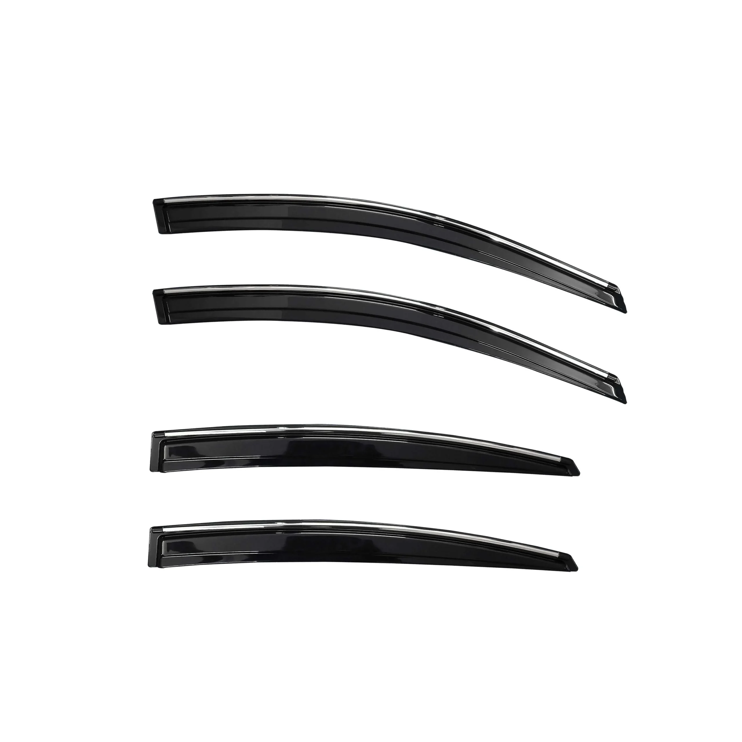 Galio Car Door Wind Visor With Silver Line For Hyundai Verna (2011 To 2023)(Set of 4 pcs.)