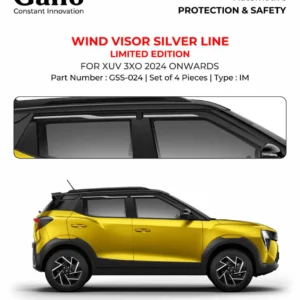 Galio Car Door Wind Visor with Silver Line For Mahindra XUV 3XO (2024 Onwards)